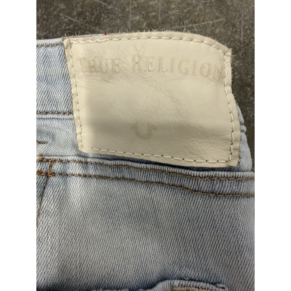 True Religion Jeans Women's 30 HALLE Mid Rise Super Skinny Light Color Zip Up - Picture 8 of 8